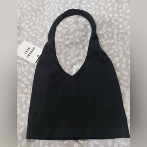 Aritzia Sunday Best Corinne seamless ribbed halter top